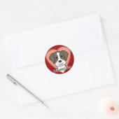 Brittany Spaniel Lover Ronde Sticker (Envelop)