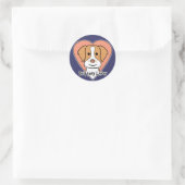 Brittany Spaniel Lover Ronde Sticker (Tas)