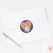 Brittany Spaniel Lover Ronde Sticker (Envelop)