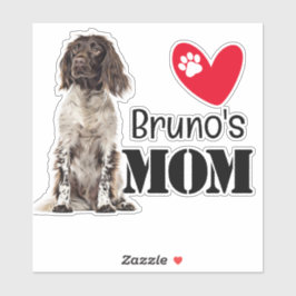 Brittany Spaniel Ma Personalized Sticker