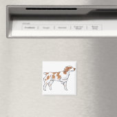 Brittany Spaniel Magneet (Insitu (Vaatwasser))