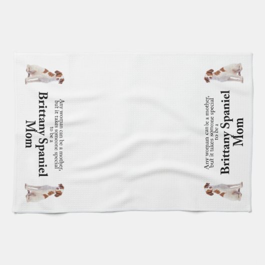 Brittany Spaniel Mama Theedoek (Horizontaal)