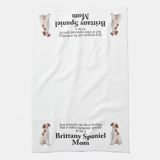 Brittany Spaniel Mama Theedoek (Verticaal)