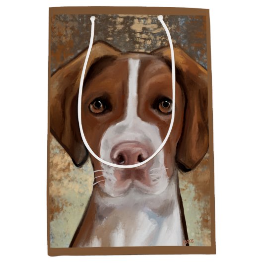 Brittany Spaniel Medium Cadeauzakje (Voorkant)