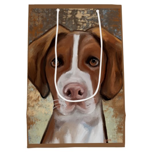 Brittany Spaniel Medium Cadeauzakje (Achterkant)