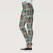 Brittany Spaniel Met Hart Rozen Valentijnsdag Leggings (Links)