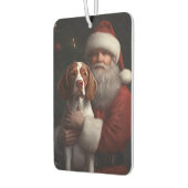 Brittany Spaniel met Kerstman Kerstmis Luchtverfrisser (Links)