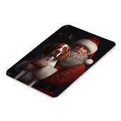 Brittany Spaniel met Kerstman Kerstmis Magneet (Linkerzijde)
