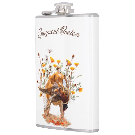 Brittany Spaniel, Mok van fazante koffie Heupfles (Links)