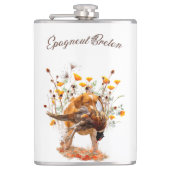 Brittany Spaniel, Mok van fazante koffie Heupfles (Voorkant)