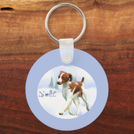 Brittany Spaniel Noel Sleutelhanger (Achterkant)