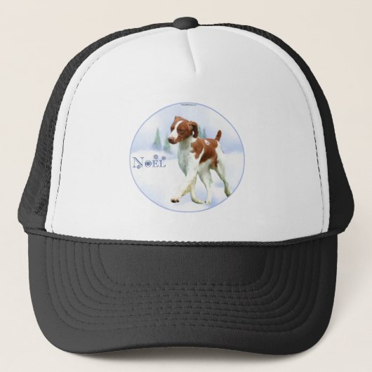 Brittany Spaniel Noel Trucker Pet (Voorkant)