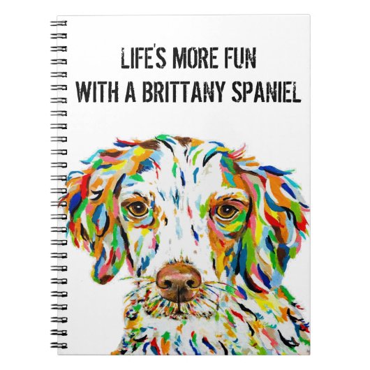 Brittany Spaniel Notitieboek 6,5 x 8,75 inch (Voorkant)
