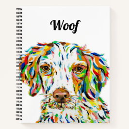 Brittany Spaniel Notitieboek 8,5 x 11 inch