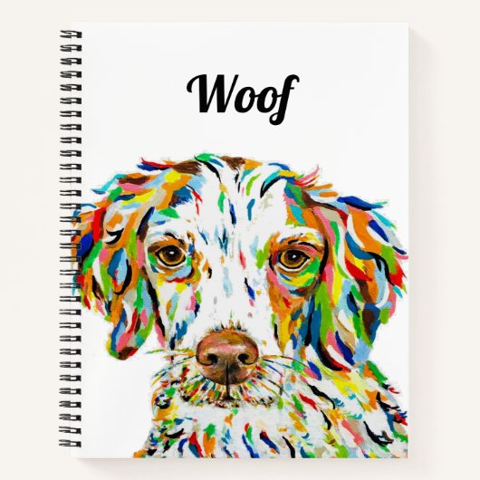 Brittany Spaniel Notitieboek 8,5 x 11 inch (Voorkant)