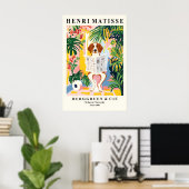 Brittany Spaniel On a Toilet - Funny Matisse Poster (Thuiskantoor)