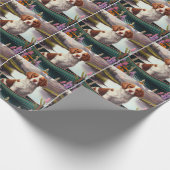 Brittany Spaniel op een peddel: Een Schilderachtig Cadeaupapier (Hoek)