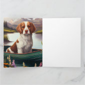Brittany Spaniel op een peddel: Een Schilderachtig Kaart (Binnen)