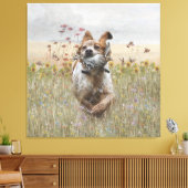 Brittany Spaniel op kwarteljacht , Kunst Canvas Afdruk (Insitu (Woonkamer))