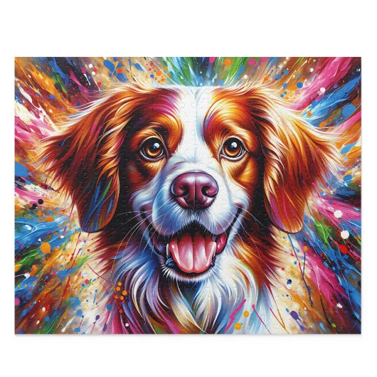 Brittany Spaniel: Oranje en Witte Epagneul Legpuzzel