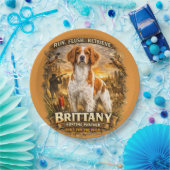 Brittany Spaniel Papieren Bordje (Feest)