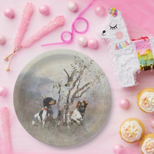 Brittany Spaniel Papieren Bordje (Feest)