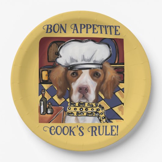 Brittany Spaniel Papieren Bordje (Voorkant)