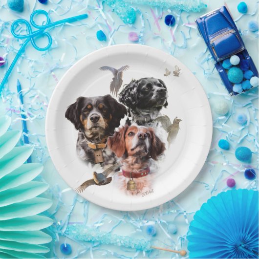 Brittany Spaniel Papieren Bordje (Feest)