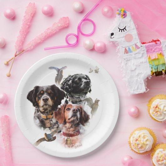 Brittany Spaniel Papieren Bordje (Feest)