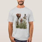 Brittany Spaniel, Passie voor Vogels T-shirt (Voorkant)