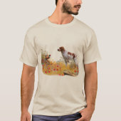 Brittany Spaniel, Passie voor Vogels T-shirt (Voorkant)