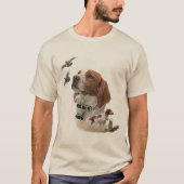 Brittany Spaniel, Passie voor Vogels T-shirt (Voorkant)