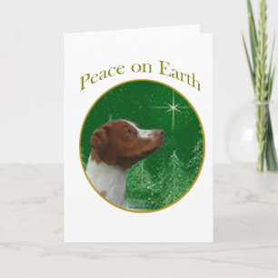 Brittany Spaniel Peace Feestdagen Kaart