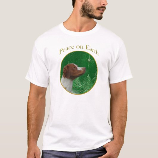 Brittany Spaniel Peace T-shirt (Voorkant)