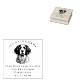 Brittany Spaniel Pet Dog Naam en Terugkeer Adres Rubberstempel (Gestempeld)
