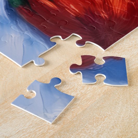 Brittany Spaniel Pointing at Santa's Glove Hat Legpuzzel (Zijkant)