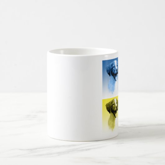 Brittany Spaniel Pop Art Koffiemok (Center)