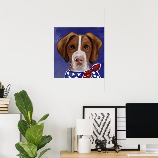 Brittany Spaniel Poster (Thuiskantoor)