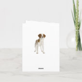 Brittany Spaniel Puppy Dog Blank Note Kaart (Achterkant)
