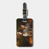 Brittany Spaniel Puppy Herfst Delight Pompoen Bagagelabel (Voorkant verticaal)