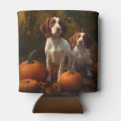 Brittany Spaniel Puppy Herfst Delight Pompoen Blikjeskoeler (Achterkant)