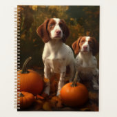 Brittany Spaniel Puppy Herfst Delight Pompoen Planner (Voorkant)