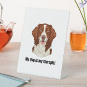 Brittany Spaniel Reclamebord Met Voetstuk (Insitu)