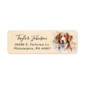 Brittany Spaniel Retour Adres Label (Voorkant)