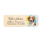 Brittany Spaniel Retour Adres Label (Voorkant)