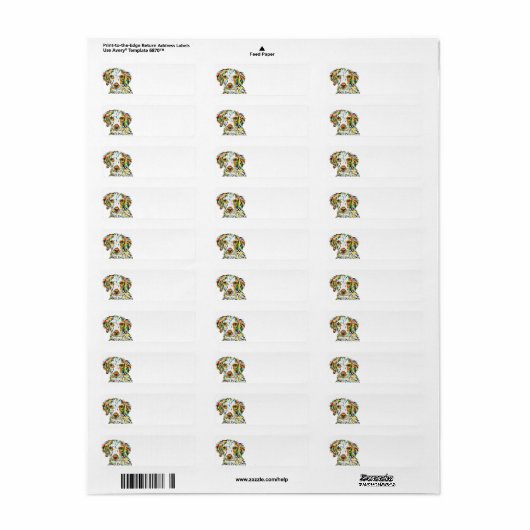 Brittany Spaniel Return Address Labels (Full Sheet)