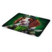 Brittany Spaniel rijdt fiets St. Patrick's Day Snijplank (Hoek)