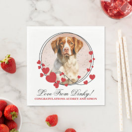 Brittany Spaniel Rode Hart Frame Honden Foto Servet