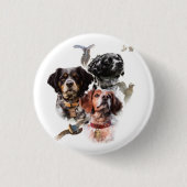Brittany Spaniel Ronde Button 3,2 Cm (Voorkant)