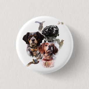 Brittany Spaniel Ronde Button 3,2 Cm